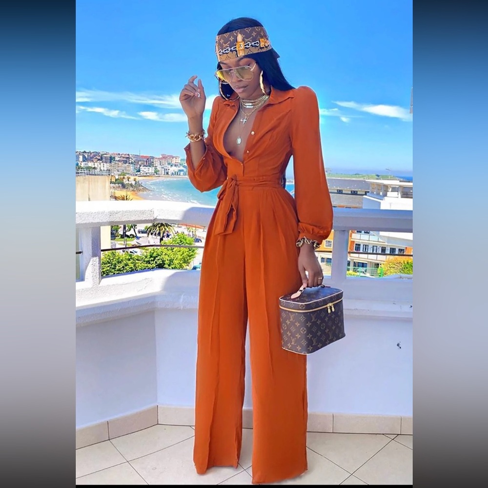 Women's Orange Jumpsuit